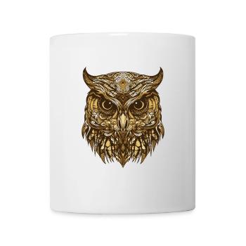 Eule Porträt - Tasse - Weiß - Vorne