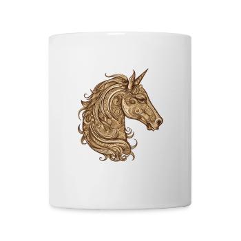 Einhorn Porträt - Tasse - Weiß - Vorne