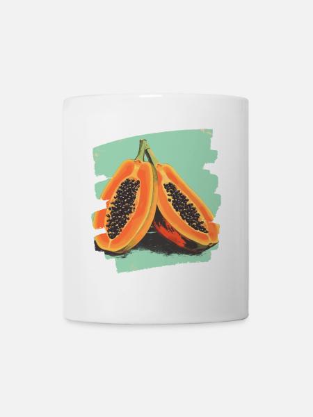 Papaya - Tasse - Weiß