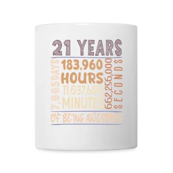 21 Jahre alt! Geburtstagsgeschenk 21. Geburtstag - Tasse - Weiß - Vorne