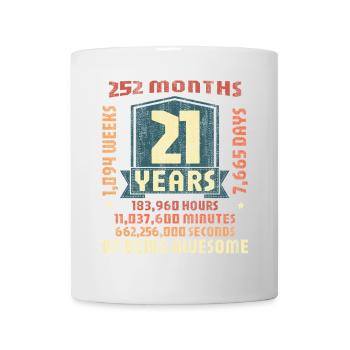 21 Jahre alt! Geburtstagsgeschenk 21. Geburtstag - Tasse - Weiß - Vorne