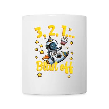Décollage J’ai 3 Astronaute Espace - Mug blanc - blanc - Devant