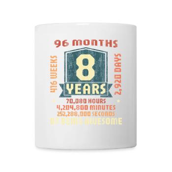 8 Jahre alt! Geburtstagsgeschenk für 8. Geburtstag - Tasse - Weiß - Vorne