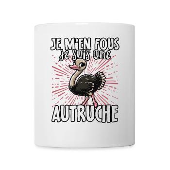 Je m’en fous je suis une autruche - sweet bouquet - Mug blanc - blanc - Devant