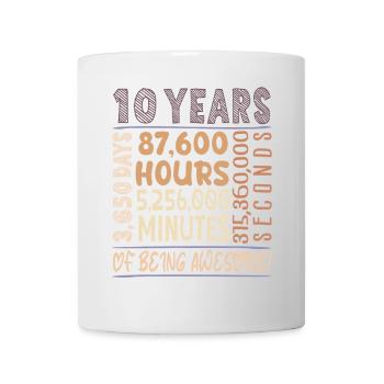 10 Jahre alt! Geburtstagsgeschenk 10. Geburtstag - Tasse - Weiß - Vorne