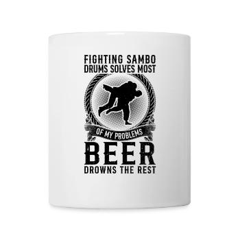 Citations drôles de Sambo Lutteur Sambo combattant - Mug blanc - blanc - Devant