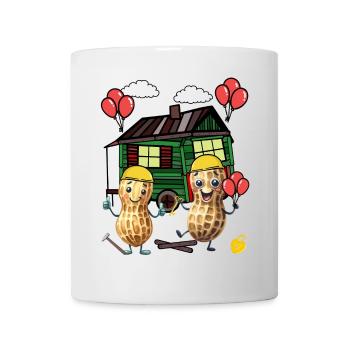 peanuts house builder builder construction trailer own home house - Mug - white - Front