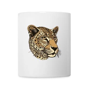 Gepard Portrait - Tasse - Weiß - Vorne
