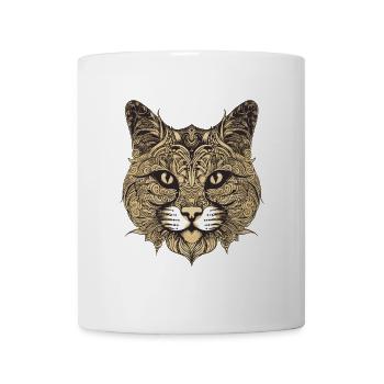 Cat Portrait Head - Mug - white - Front