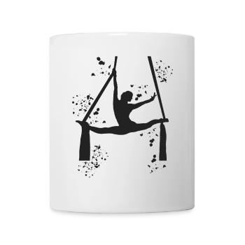 Vertical Cloth Aerial Acrobatics Aerial Silk - Mug - white - Front