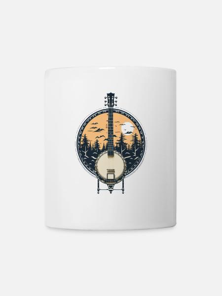Banjo Grafik - Tasse - Weiß