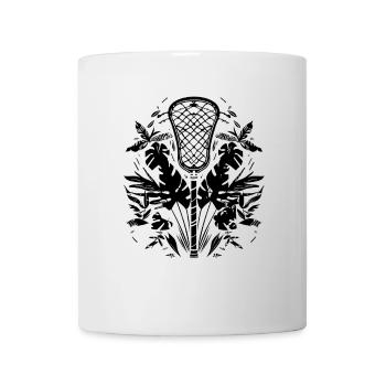 Lacrosse bat cartoon look - Mug - white - Front