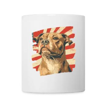 American Staffordshire - Tasse - Weiß - Vorne