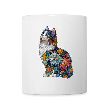 Norwegische Waldkatze - Tasse - Weiß - Vorne
