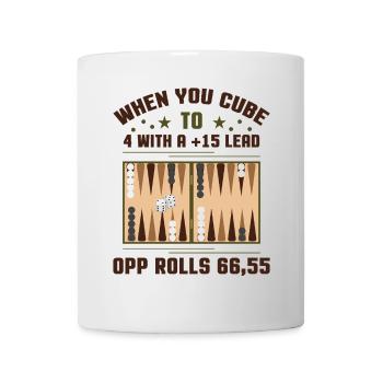 Backgammon Spiel - Tasse - Weiß - Vorne