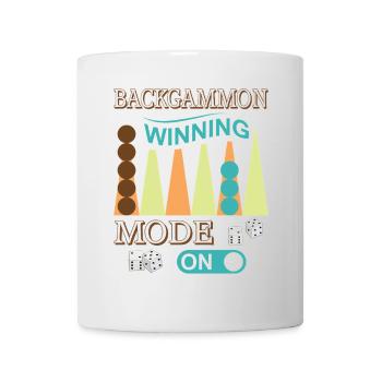 Backgammon Spiel - Tasse - Weiß - Vorne