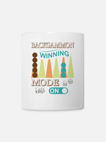 Backgammon Spiel - Tasse - Weiß