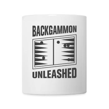 Backgammon Spiel - Tasse - Weiß - Vorne