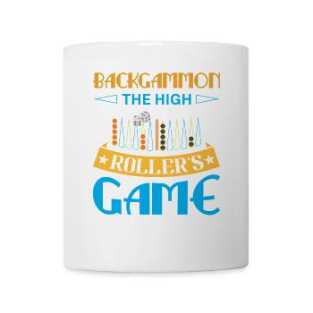 Backgammon Spiel - Tasse - Weiß - Vorne