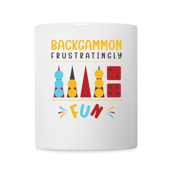 Backgammon Spiel - Tasse - Weiß - Vorne