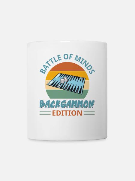 Backgammon Spiel - Tasse - Weiß