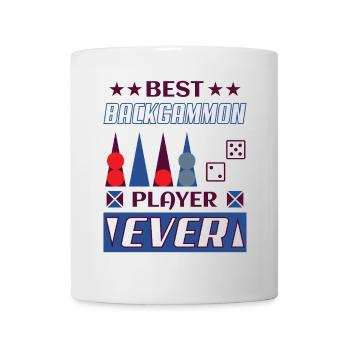 Backgammon Spiel - Tasse - Weiß - Vorne