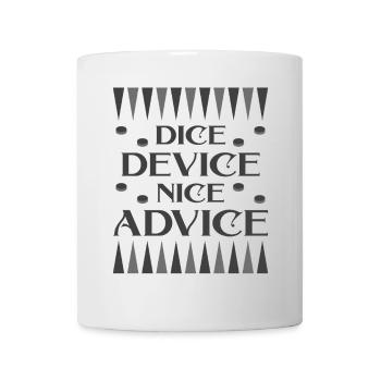 Backgammon Spiel - Tasse - Weiß - Vorne