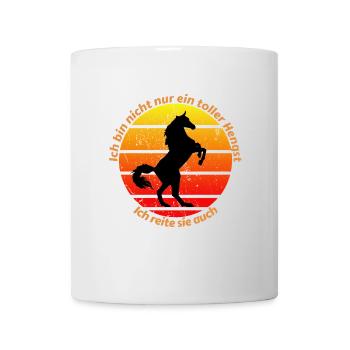 cheval étalon cavalier disant drôle de chevaux cadeau - Mug blanc - blanc - Devant