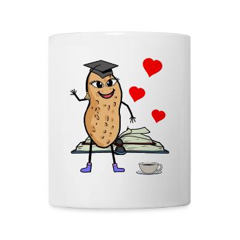 Étudiant Peanut étudiant à l’université - Mug blanc - blanc - Devant