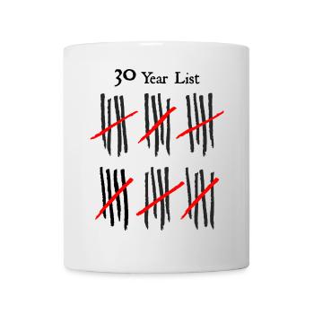 Abstraktes schwarzes und rotes Balkenmuster - Tasse - Weiß - Vorne