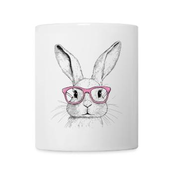Hasenohren Bunny Brille Kaninchen Hase Geschenk - Tasse - Weiß - Vorne