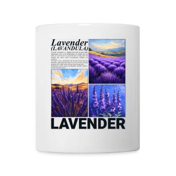 Lavendel Lavandula Natur Provence Botanik Geschenk - Tasse - Weiß - Vorne
