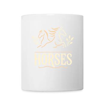 Das Leben ist besser mit Pferden - Tasse - Weiß - Vorne