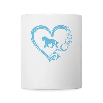 Ich Liebe Meinen Percheron An Die Scheune Und - Tasse - Weiß - Vorne