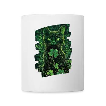 St Patrick's Day Cat - Mug - white - Front