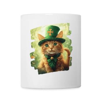 St Patrick's Day Cat - Mug - white - Front