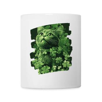 St Patrick's Day Cat - Mug - white - Front