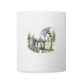 Ich Bin Nur Für Percherons Hier - Tasse - Weiß - Vorne