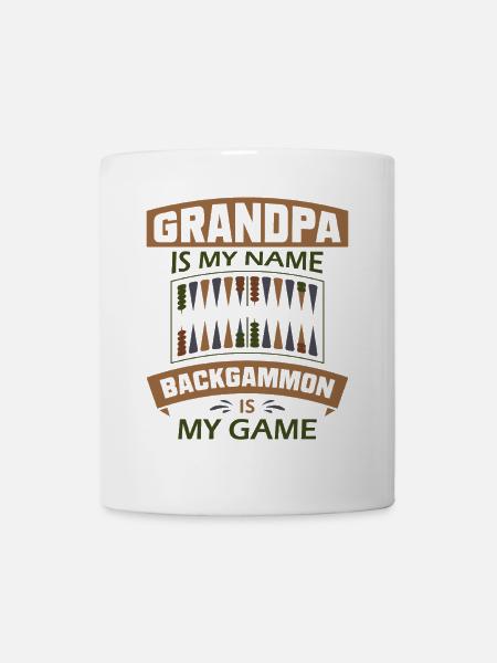 Backgammon Spiel - Tasse - Weiß