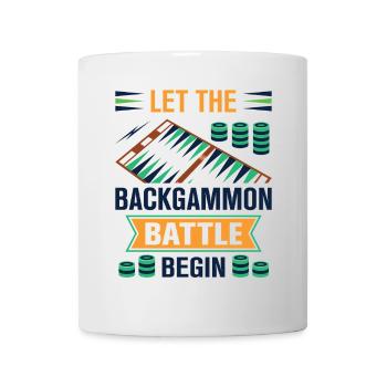 Backgammon Spiel - Tasse - Weiß - Vorne