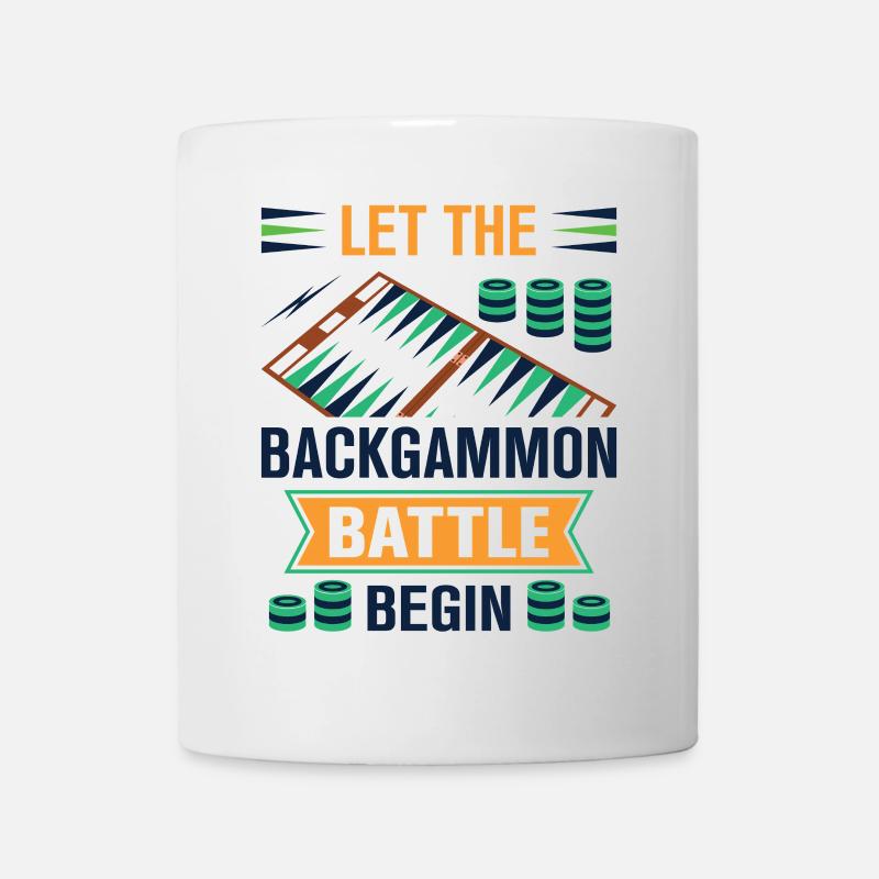 Backgammon Spiel - Tasse - Weiß
