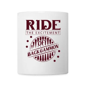 Backgammon Spiel - Tasse - Weiß - Vorne