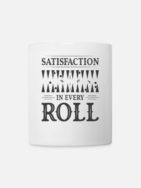 Backgammon Spiel - Tasse - Weiß