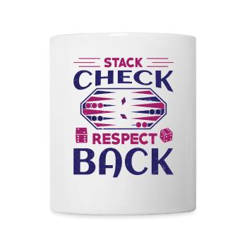 Backgammon Spiel - Tasse - Weiß - Vorne