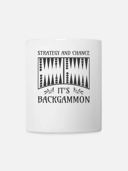 Backgammon Spiel - Tasse - Weiß