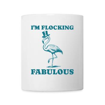 Ich beflocke fabelhafte Flamingo Retro Vintage - Tasse - Weiß - Vorne