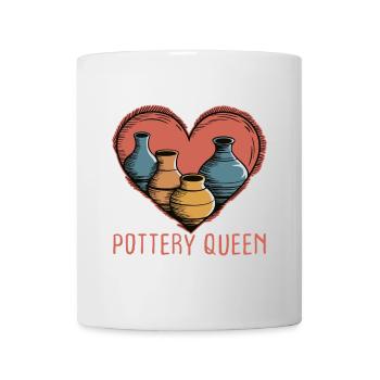 Poterie Reine Céramique Amoureux Lancer Outil d’argile - Mug blanc - blanc - Devant