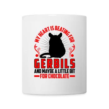 Mon cœur bat pour la gerbille rongeur Gerbille - Mug blanc - blanc - Devant