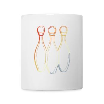 Bowling Sketch Retro Look - Mug - white - Front