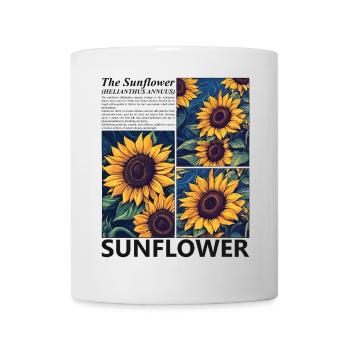 Sonnenblume Blüten Sommer Botanik Natur Geschenk - Tasse - Weiß - Vorne